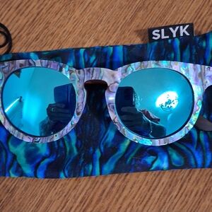 SLYK Blue and Purple Sunglasses With Cloth Case